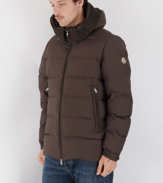 Orvelle Hooded Mid-Length Down Jacket Brown