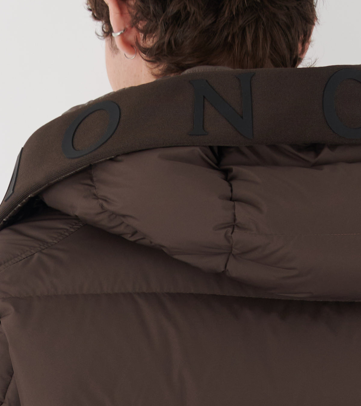 Orvelle Hooded Mid-Length Down Jacket Brown
