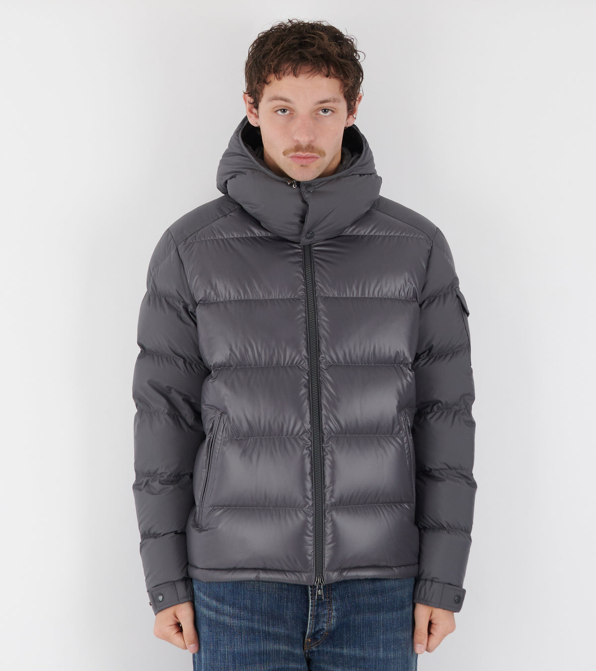 Maya Hooded Down Jacket Grey