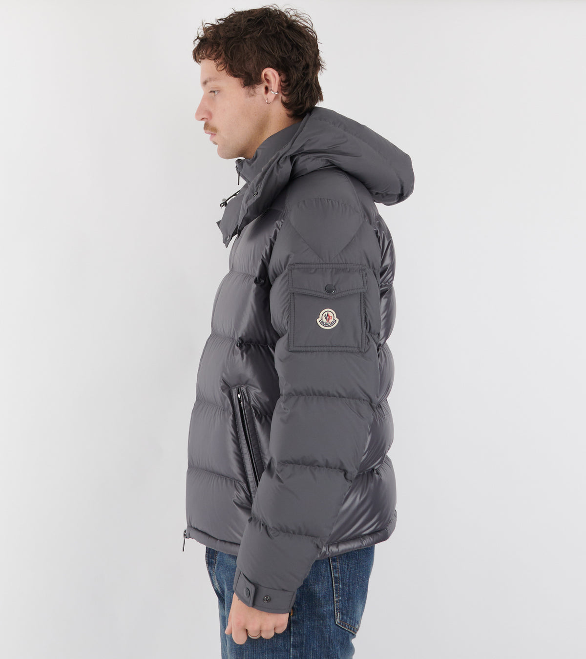 Maya Hooded Down Jacket Grey