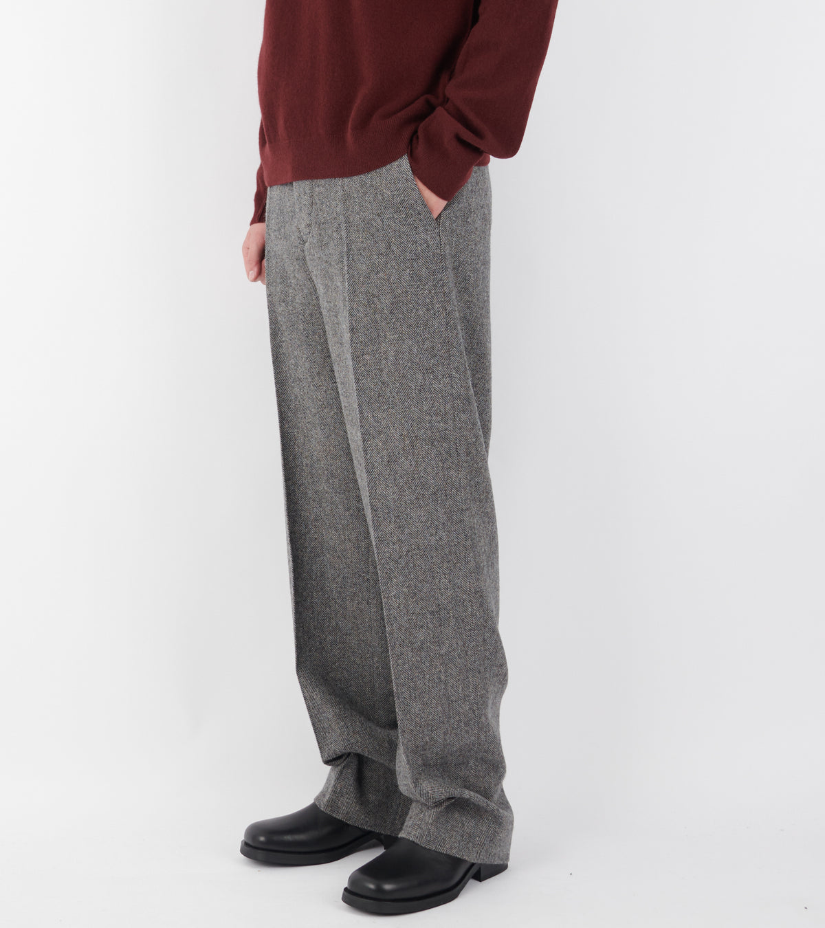 Wool Trousers Herringbone