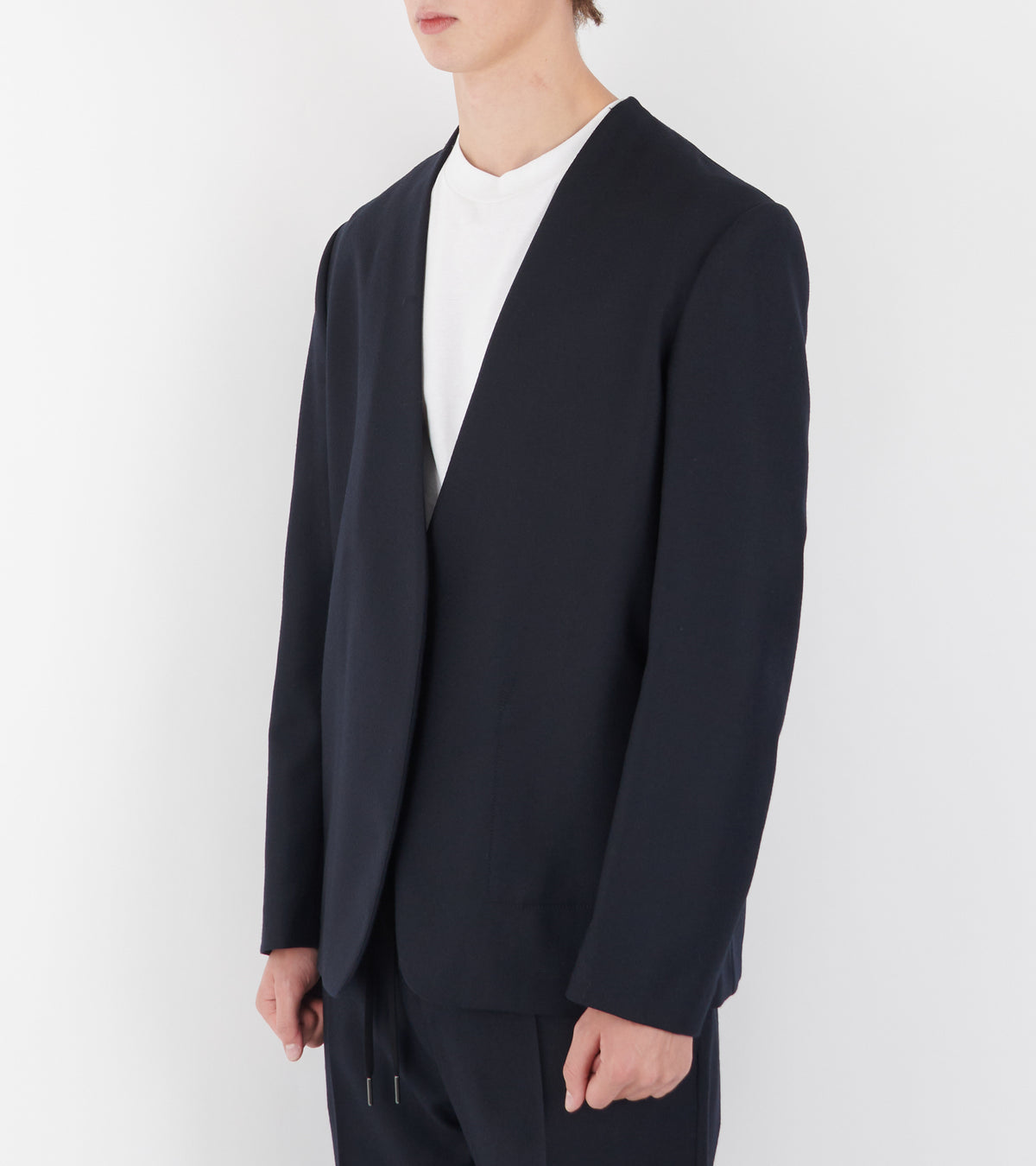 Minimal Wool Jacket Navy