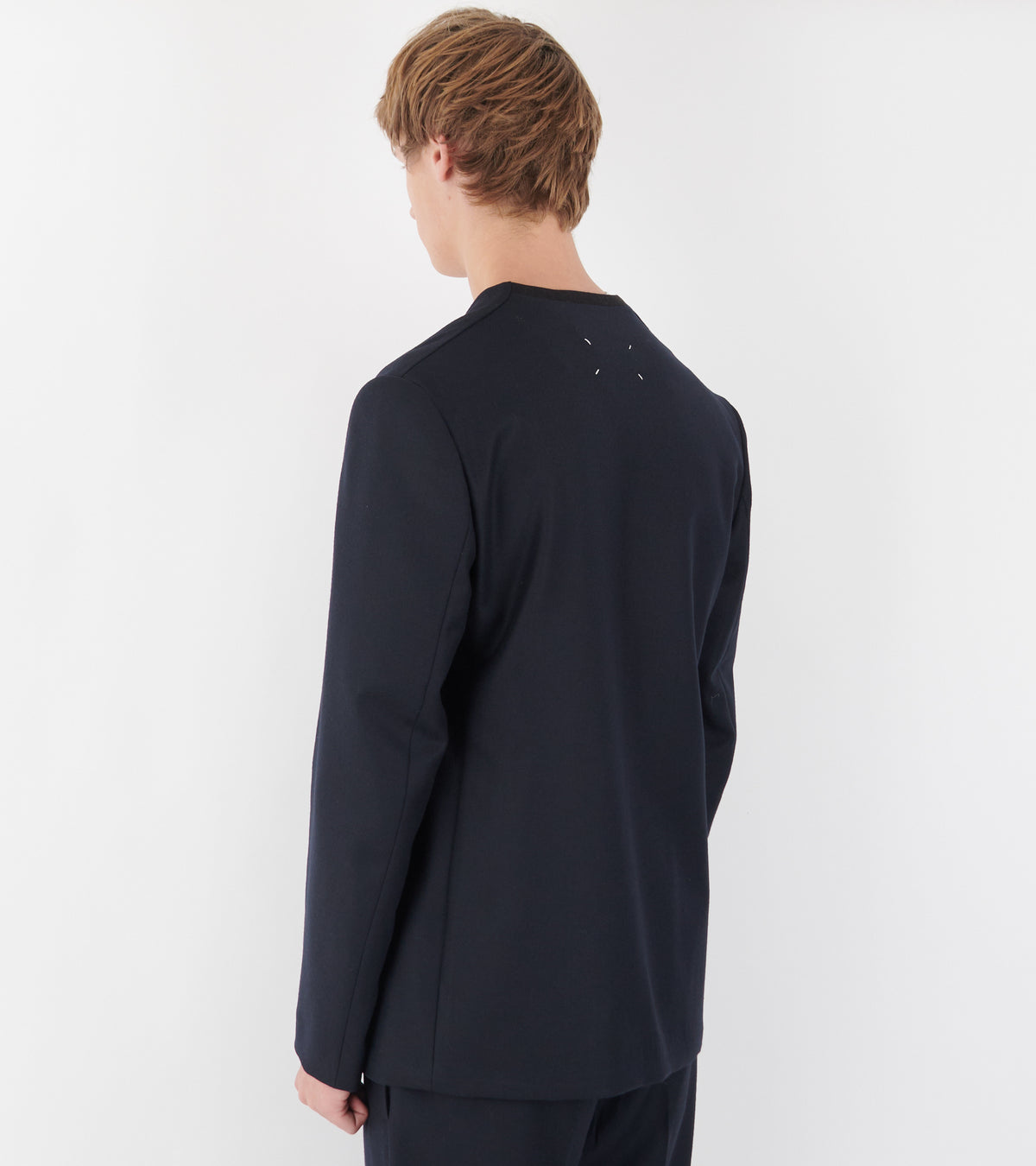 Minimal Wool Jacket Navy