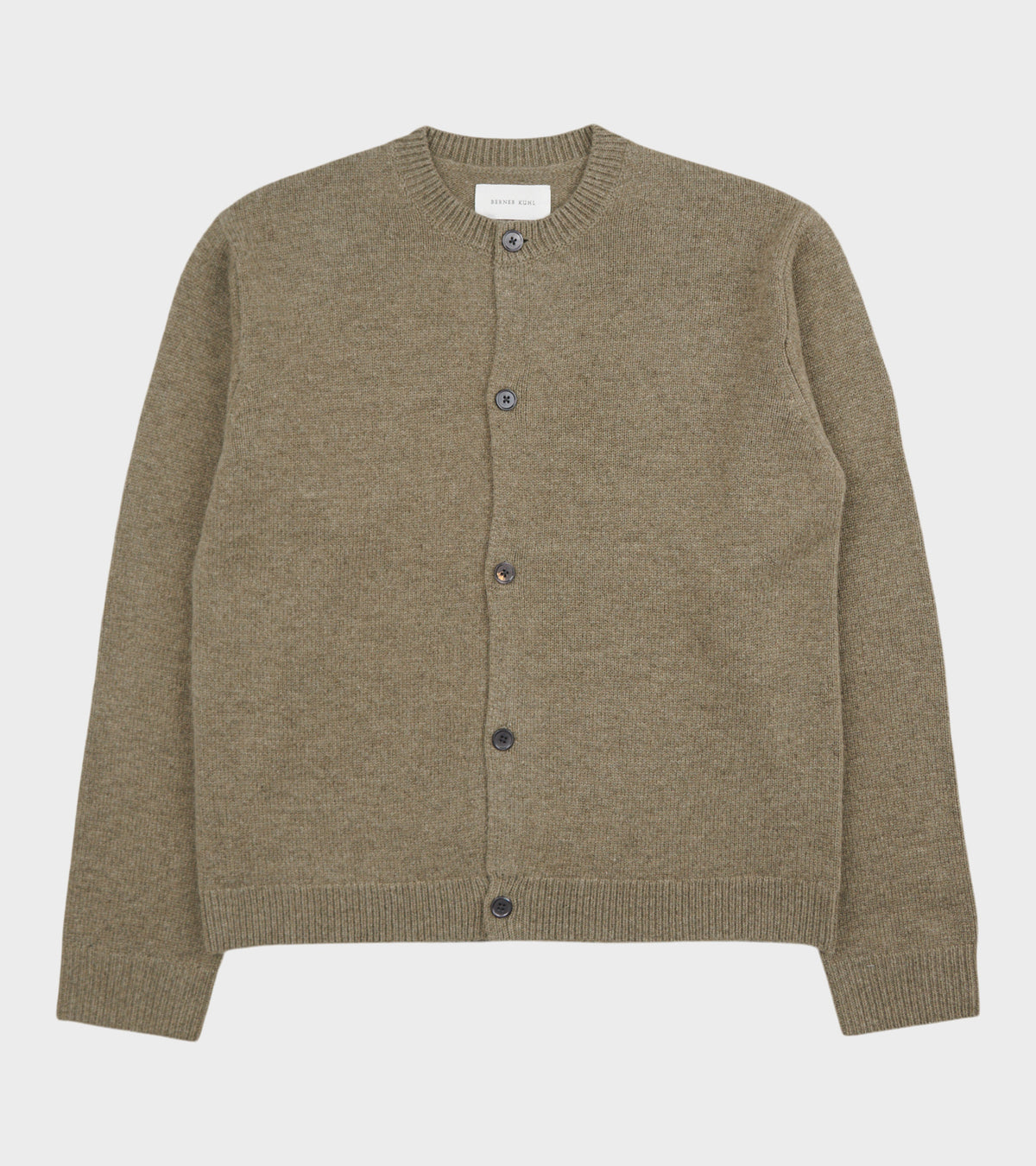 Cardigan Boiled Wool Stone