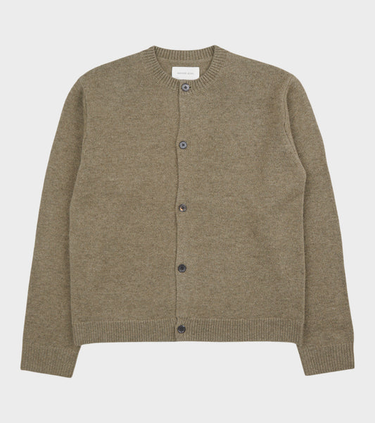 Cardigan Boiled Wool Stone