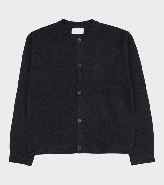 Cardigan Boiled Wool Charcoal