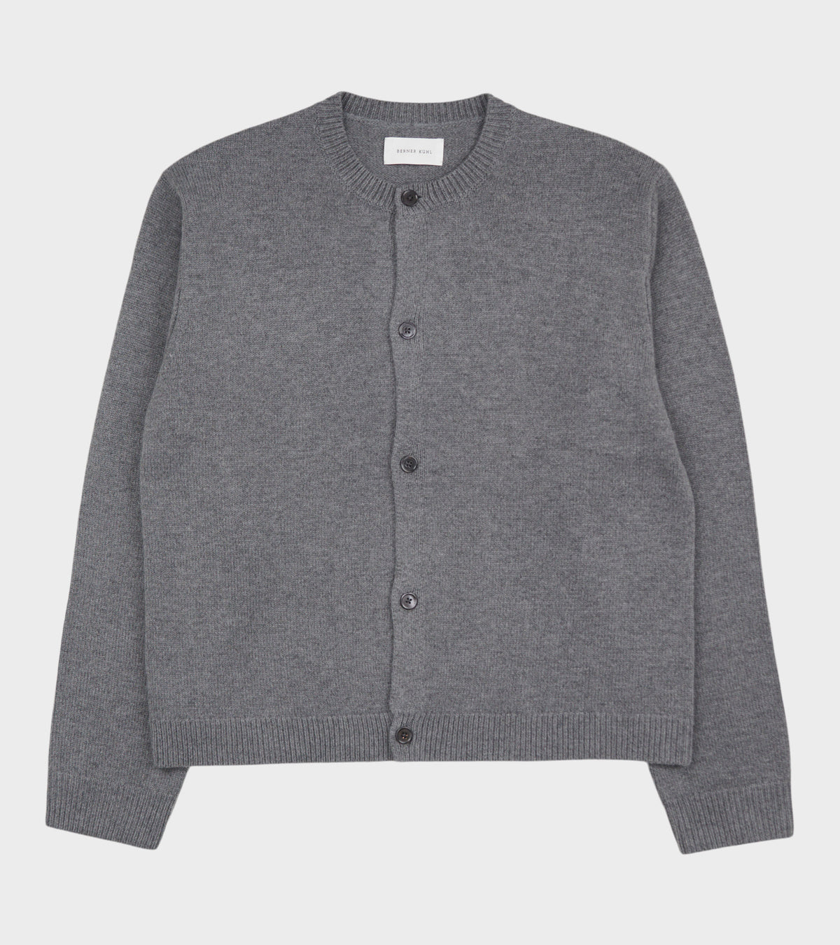 Cardigan Boiled Wool Light Grey
