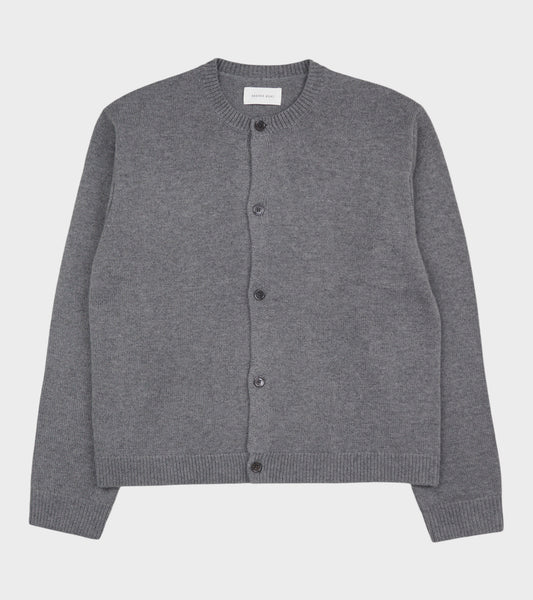Cardigan Boiled Wool Light Grey
