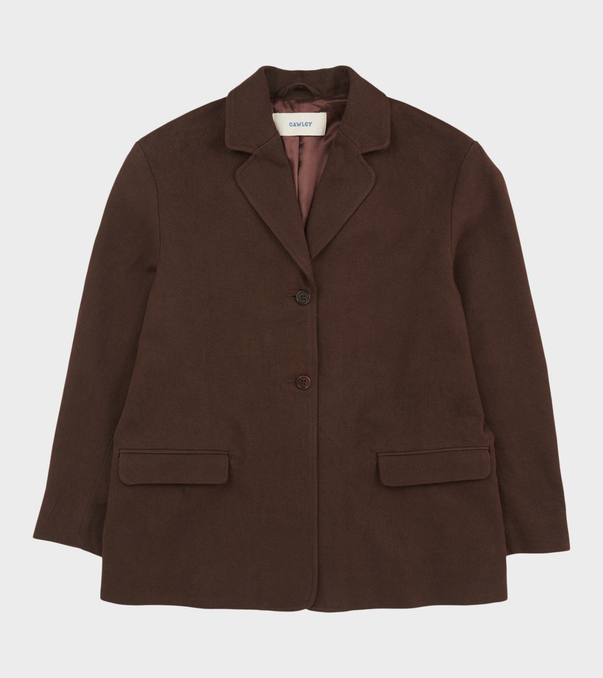 Japanese Cotton/Linen Gabardine Andie Blazer Espresso