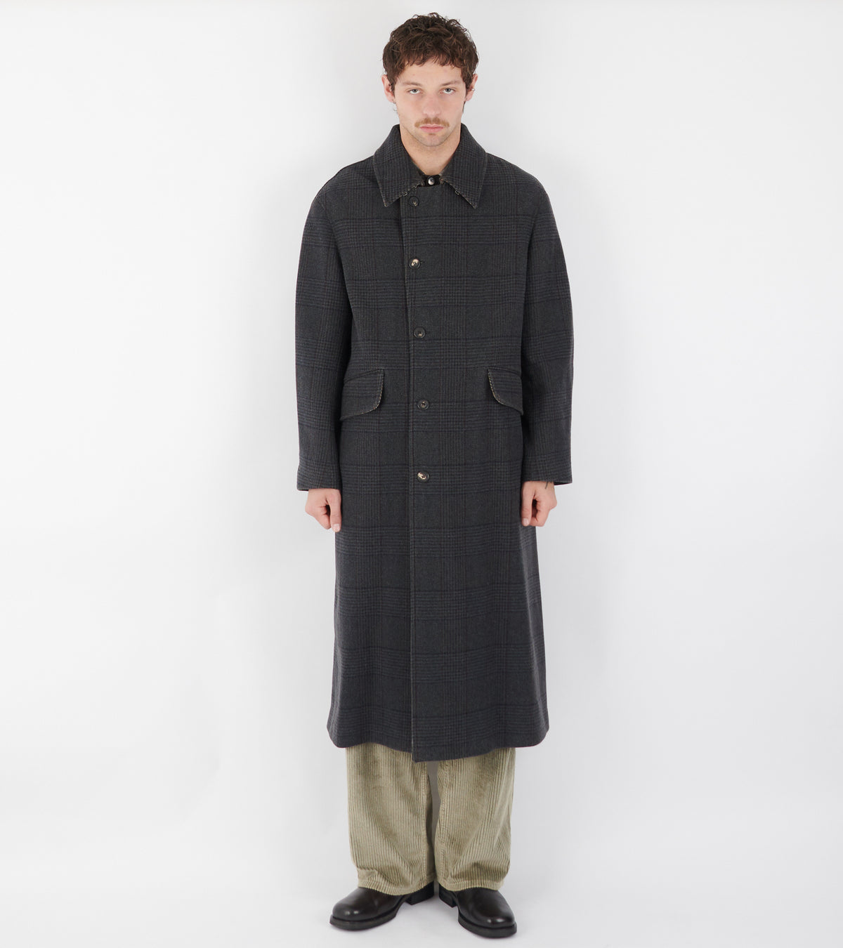 Collapse Carcoat Bishop Check Tempered Wool