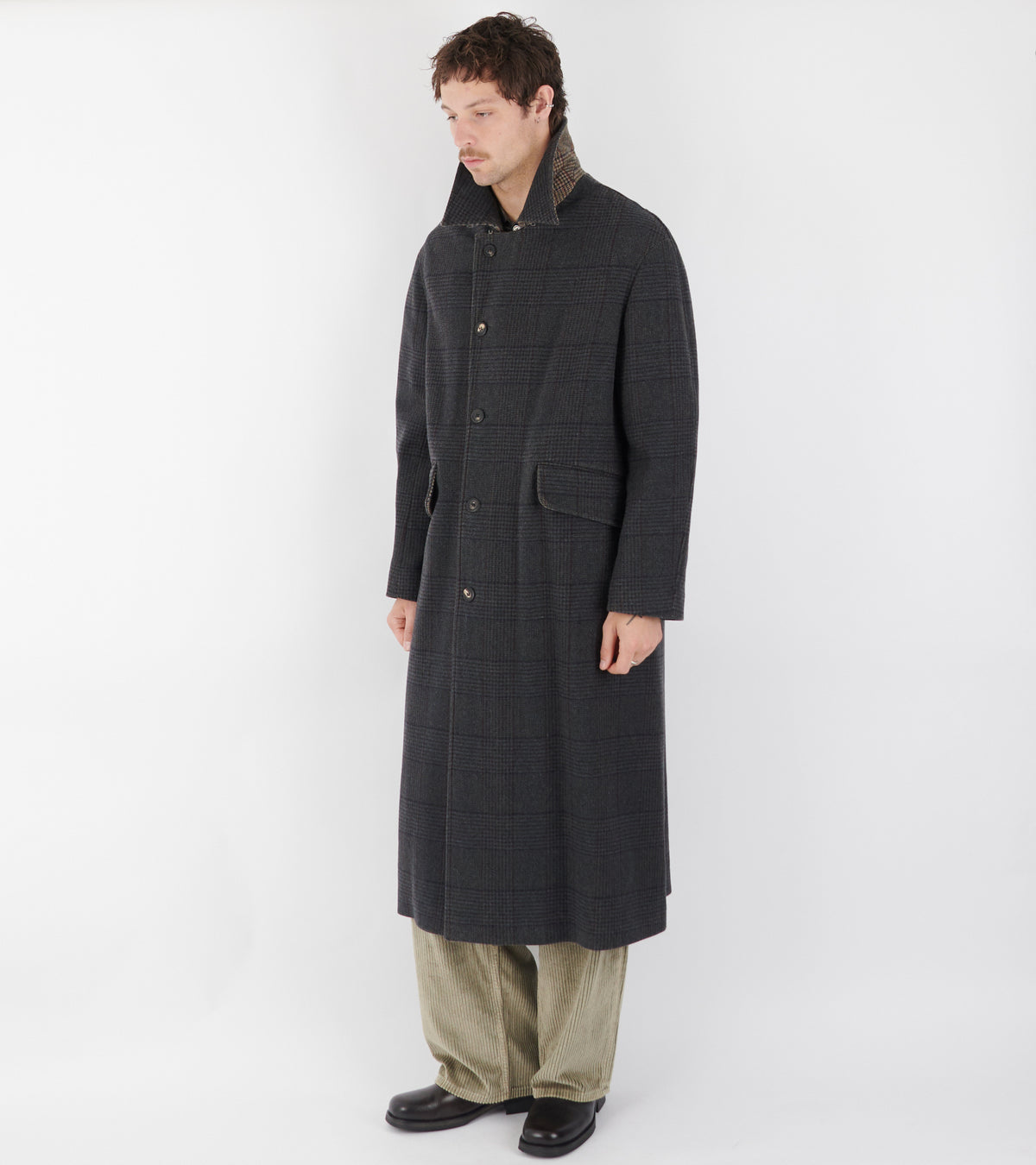Collapse Carcoat Bishop Check Tempered Wool