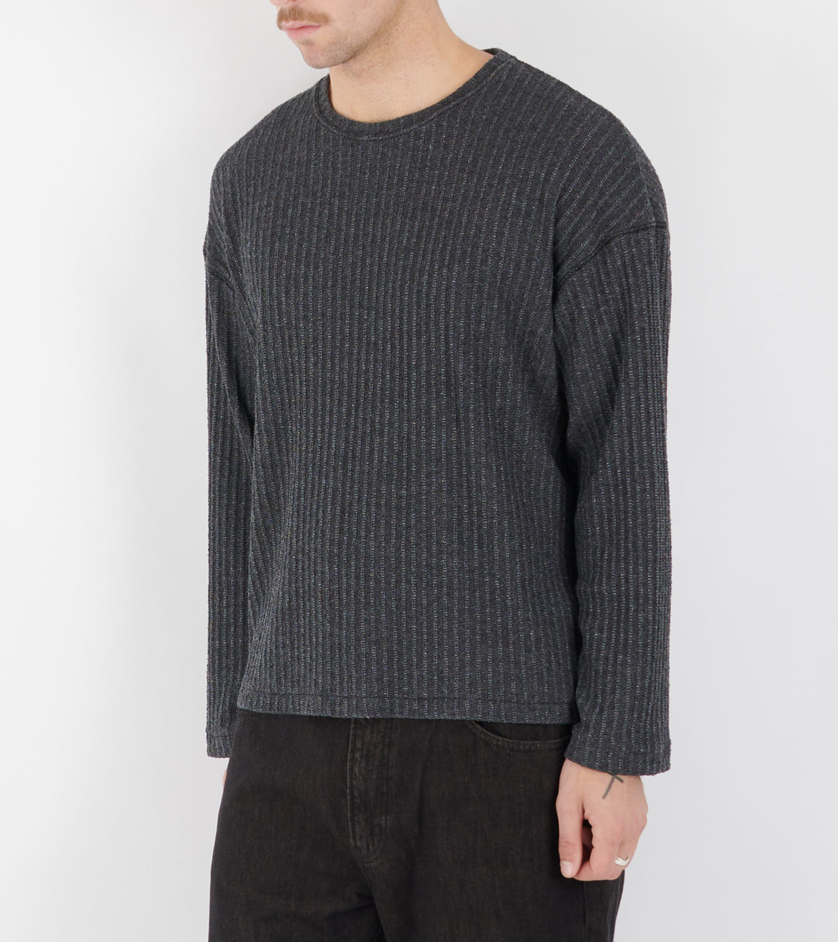 Round Neck Sweater Dark Grey