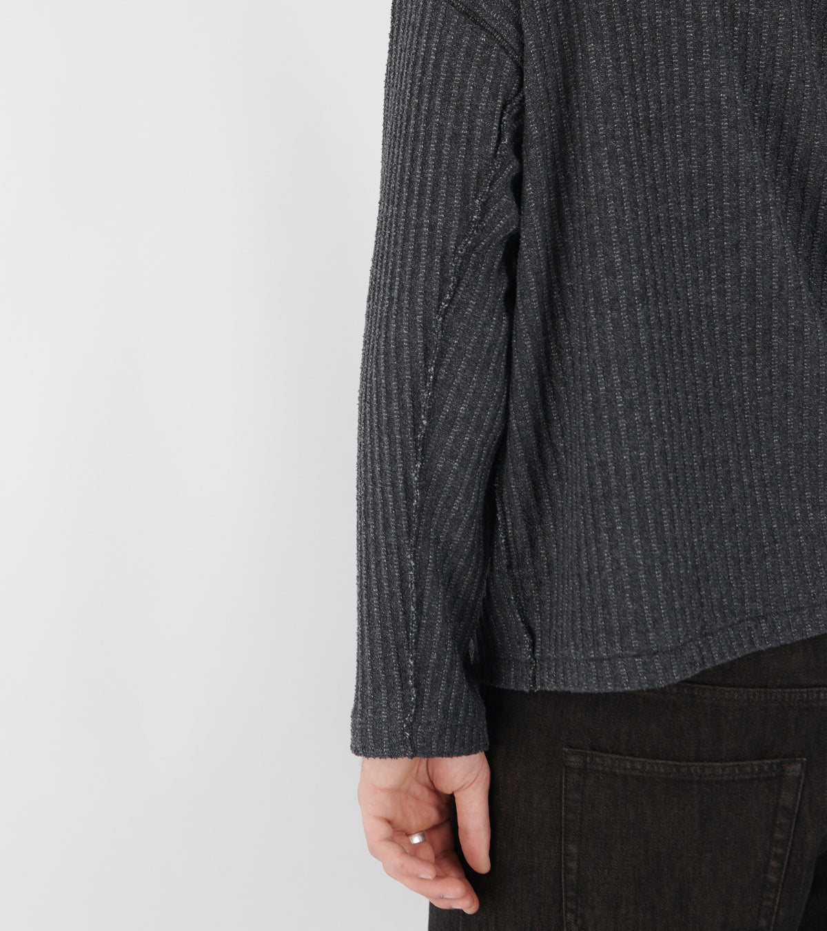 Round Neck Sweater Dark Grey