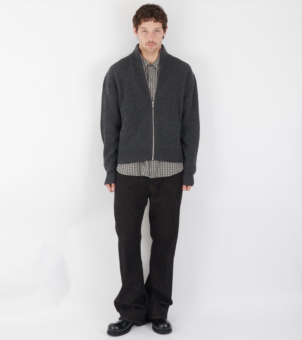 Shrunk Full Zip Charcoal