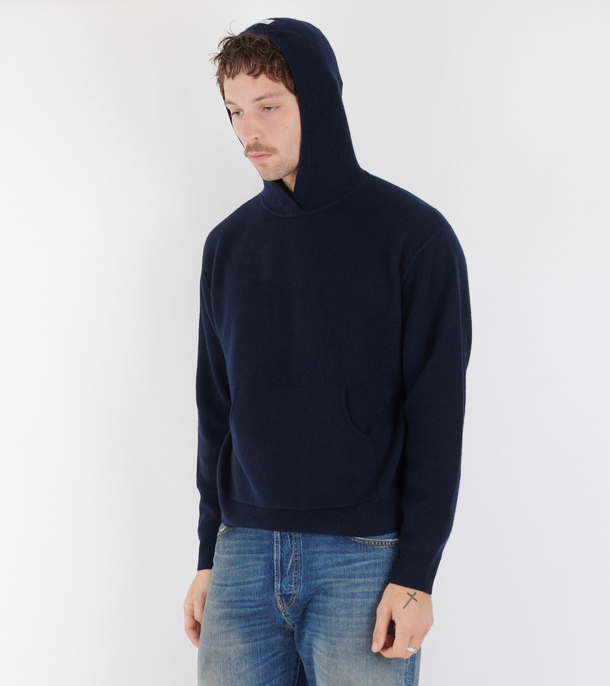 Cashmere Hoodie Ink Blue