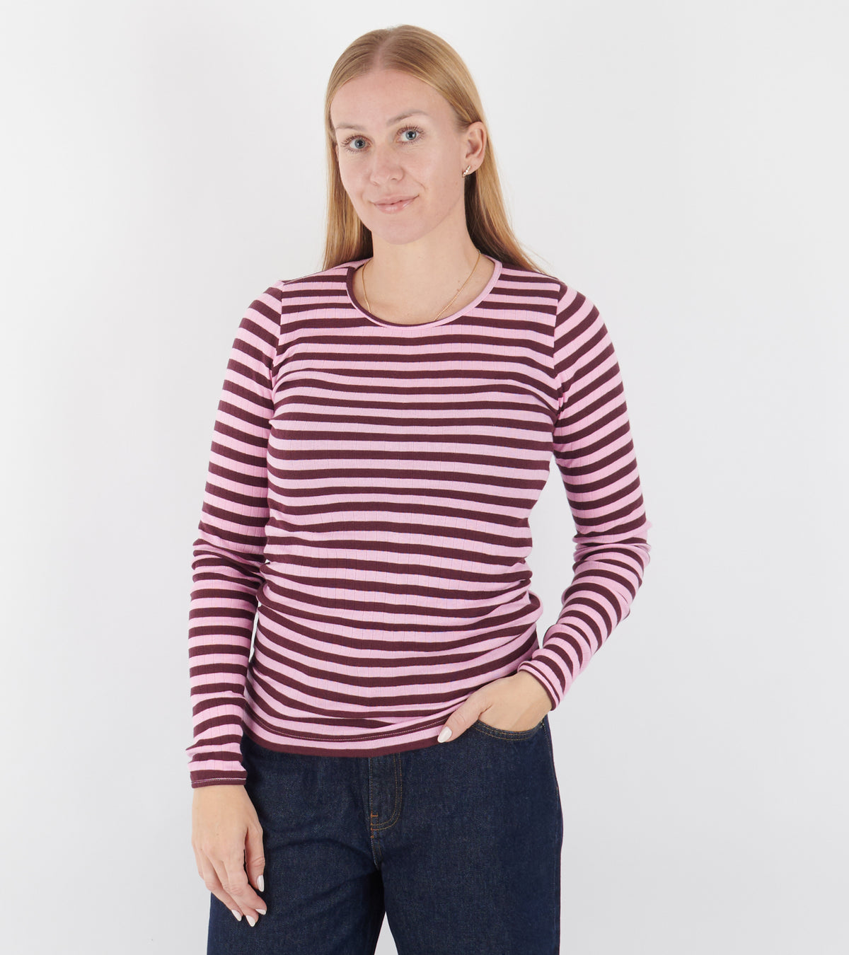 101 Rib Broadway Aubergine/Pink