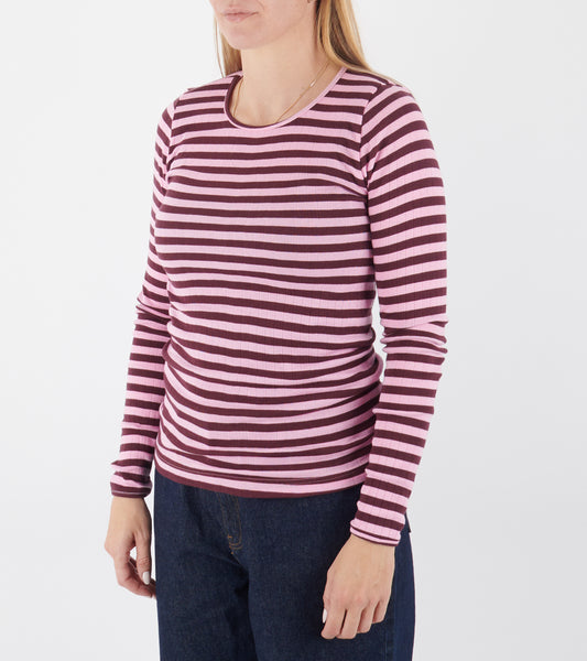 101 Rib Broadway Aubergine/Pink