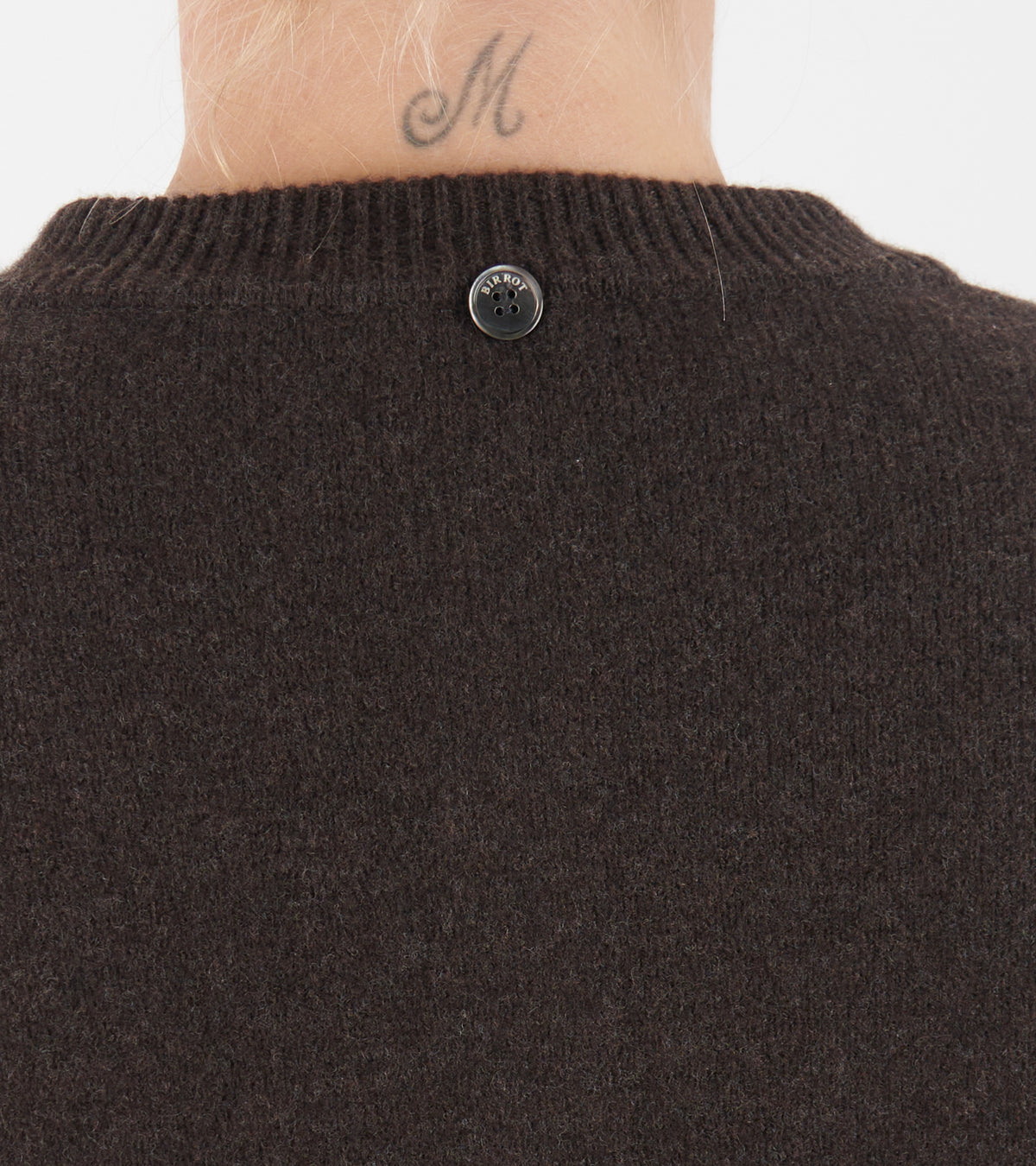 Merino Round Cardigan Brown