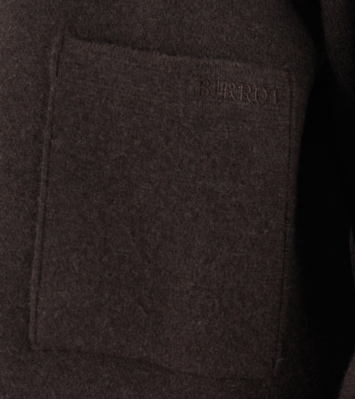Merino Round Cardigan Brown