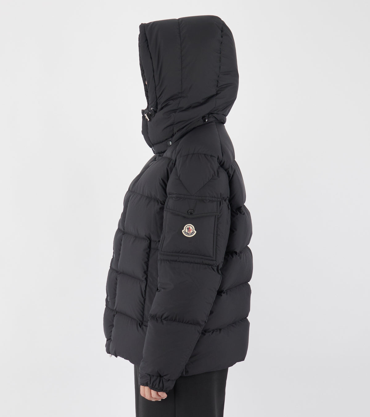 Moncler Maya 70 Hooded Down Jacket Black