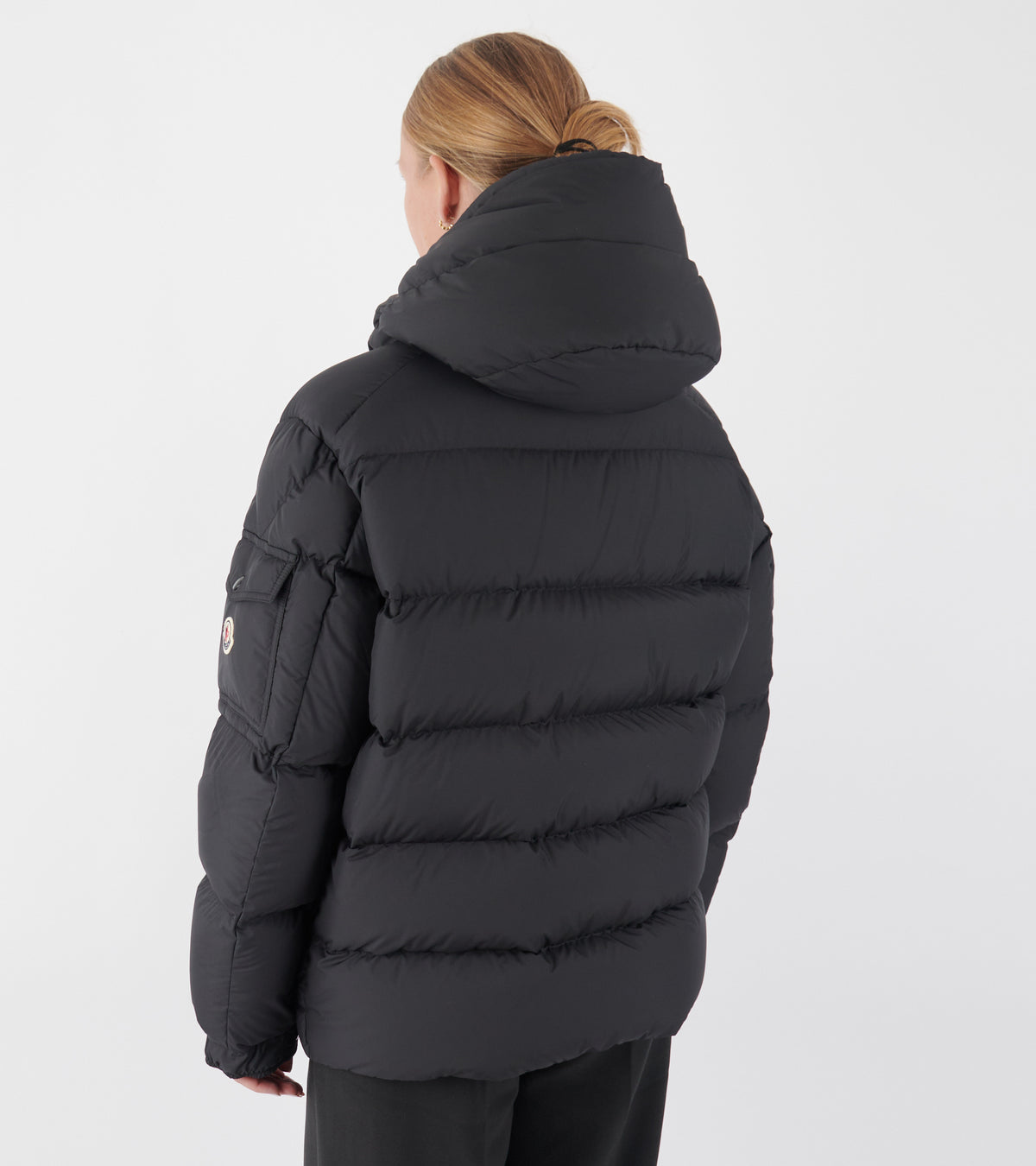 Moncler Maya 70 Hooded Down Jacket Black