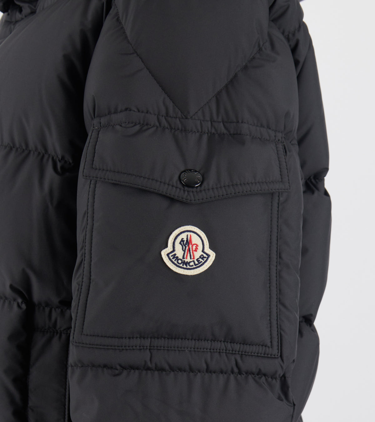 Moncler Maya 70 Hooded Down Jacket Black