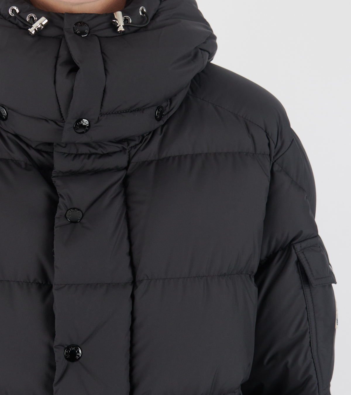 Moncler Maya 70 Hooded Down Jacket Black