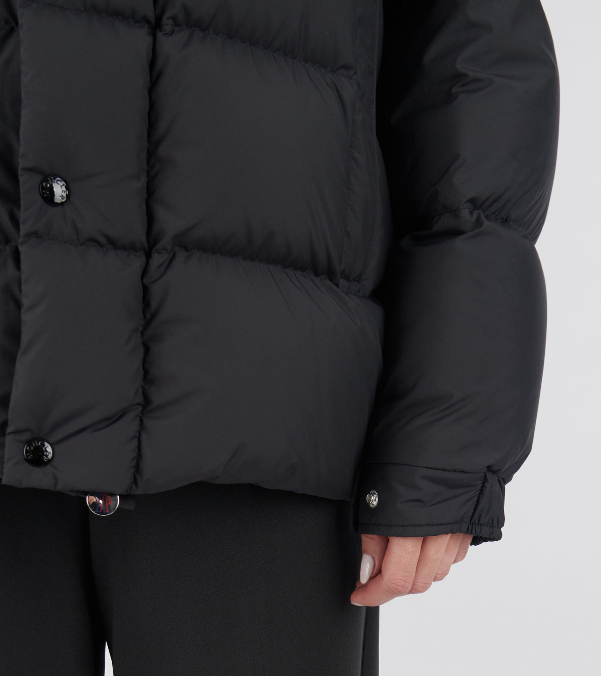 Moncler Maya 70 Hooded Down Jacket Black