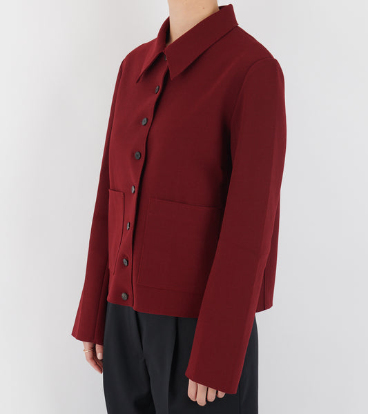 Lay3 Point Collar Jacket Burgundy