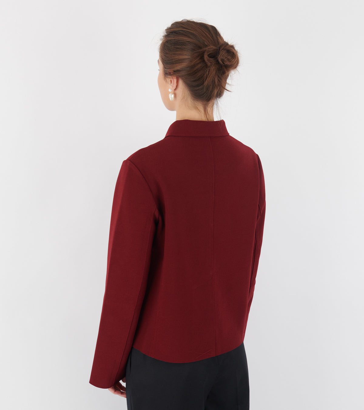 Lay3 Point Collar Jacket Burgundy