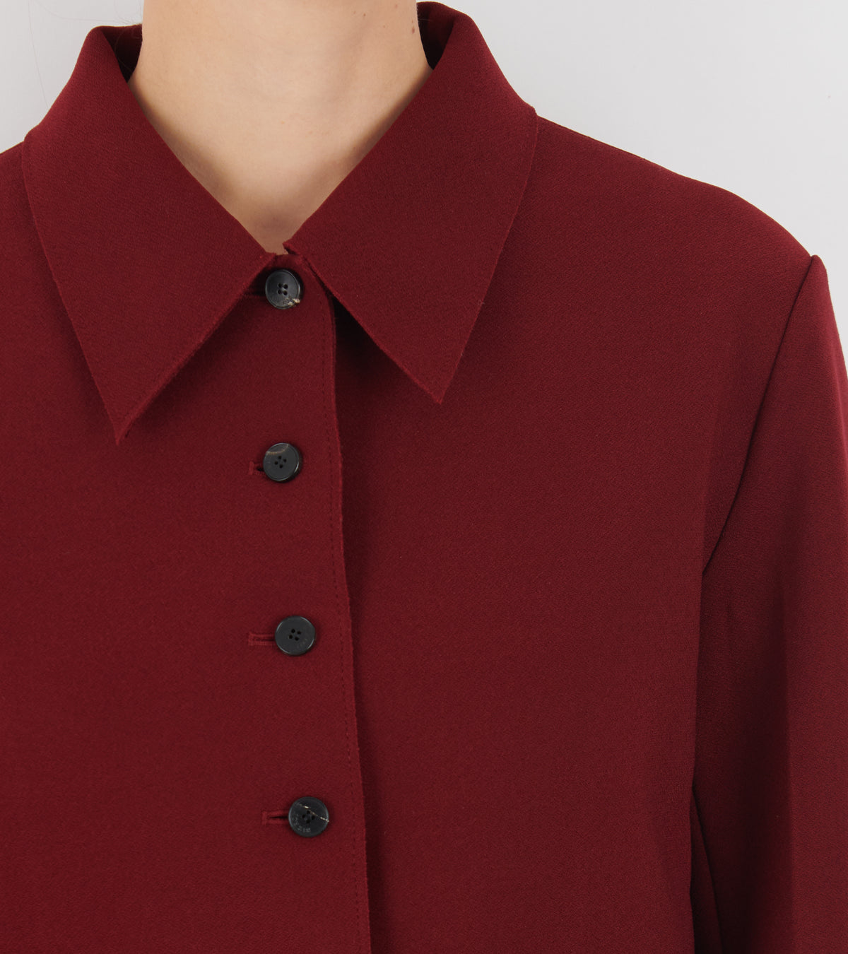 Lay3 Point Collar Jacket Burgundy