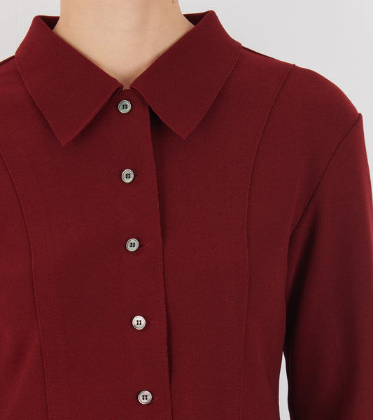 Lay2 Fitted Shirt Burgundy