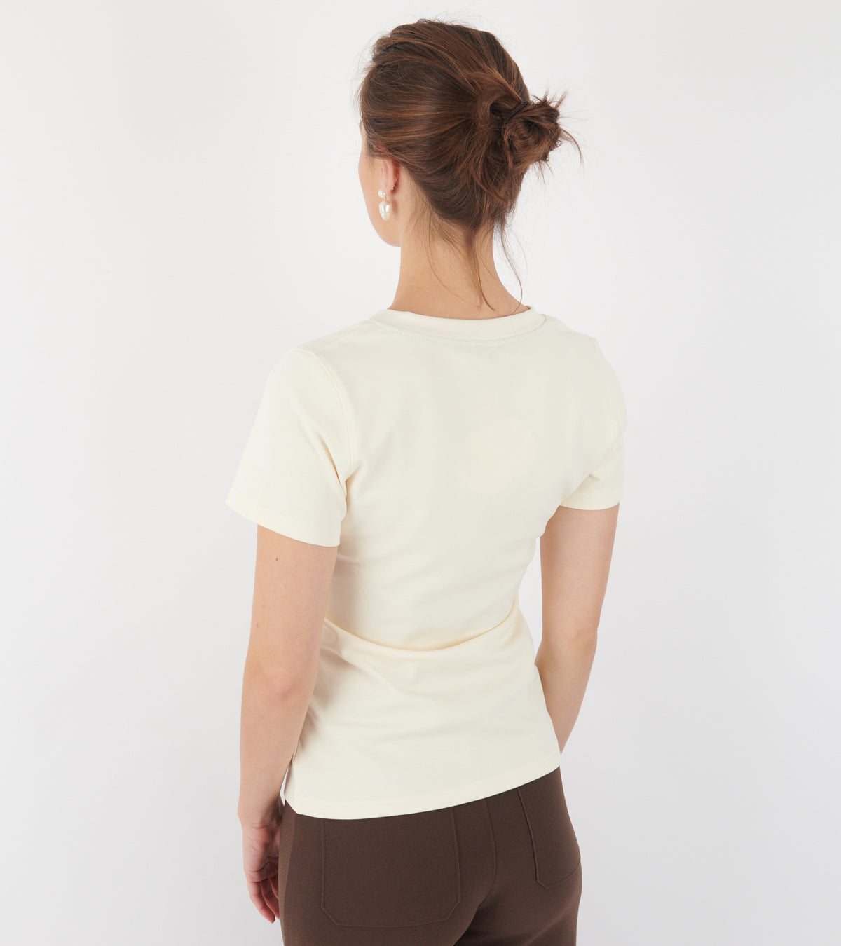 Vera's V-Neck T-Shirt Cream