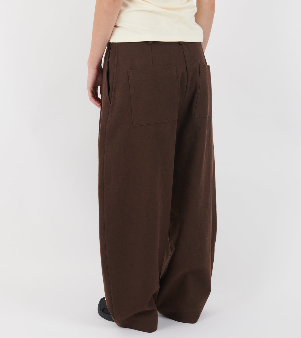 Japanese Cotton/Linen Gabardine Robyn Trouser P16 Espresso