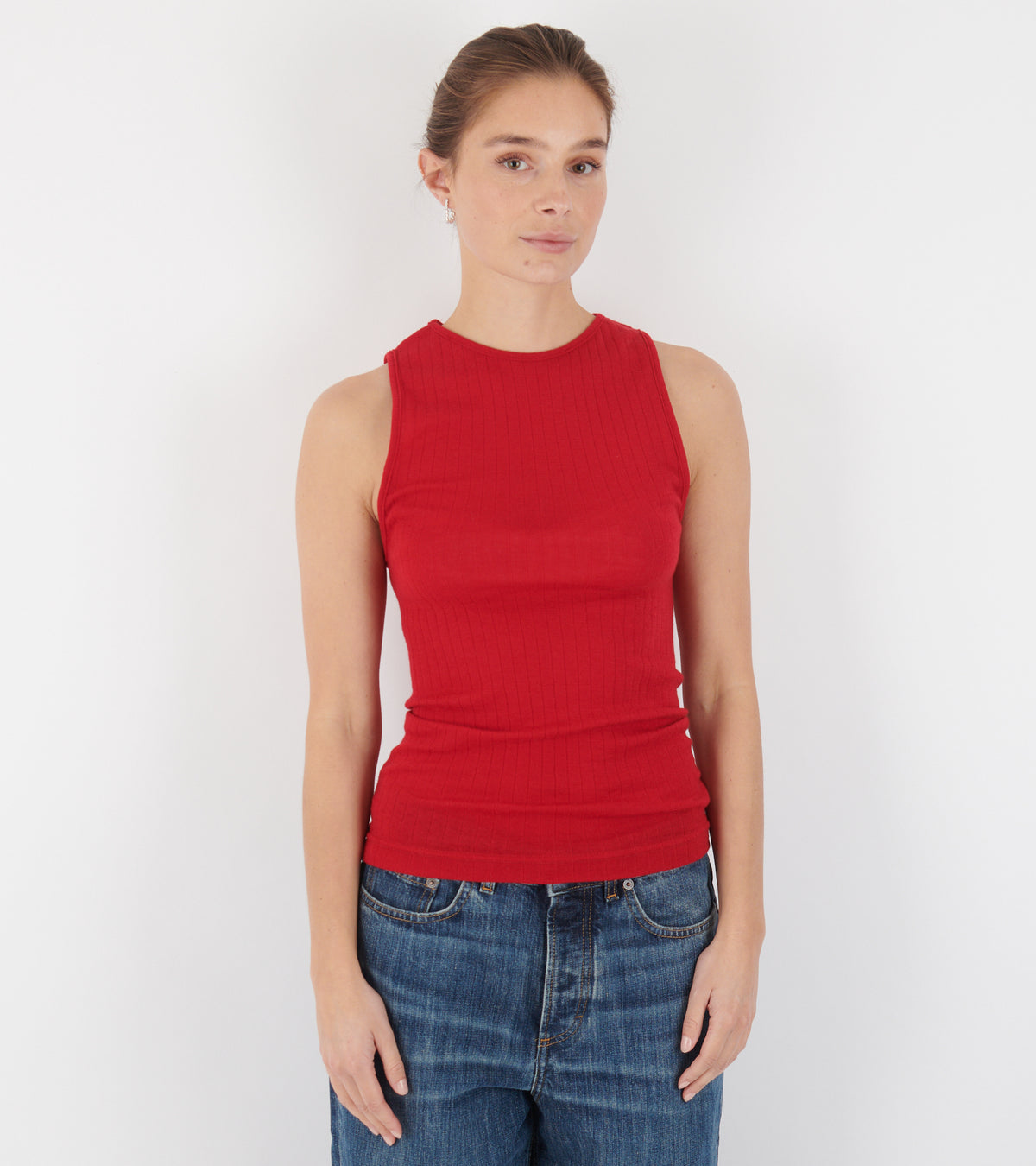 101 Wool Tank Top Red
