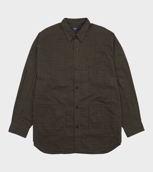 Cotton Check Shirt Brown