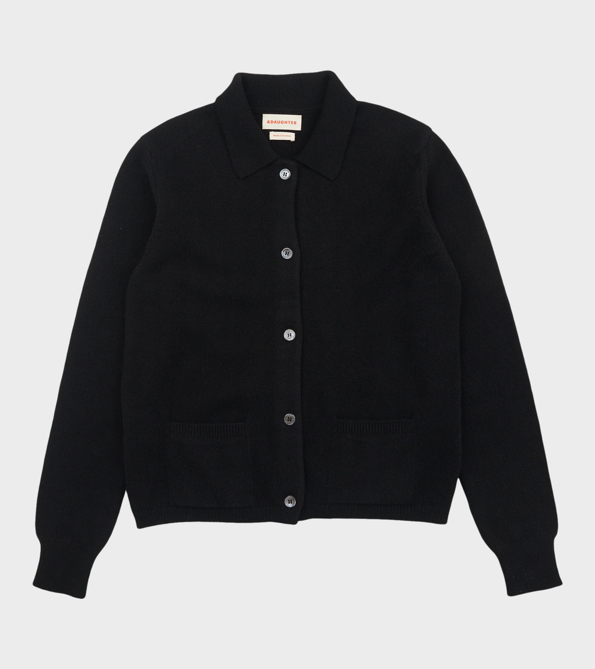 Cora Collared Cardigan Black