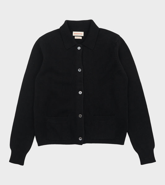 Cora Collared Cardigan Black