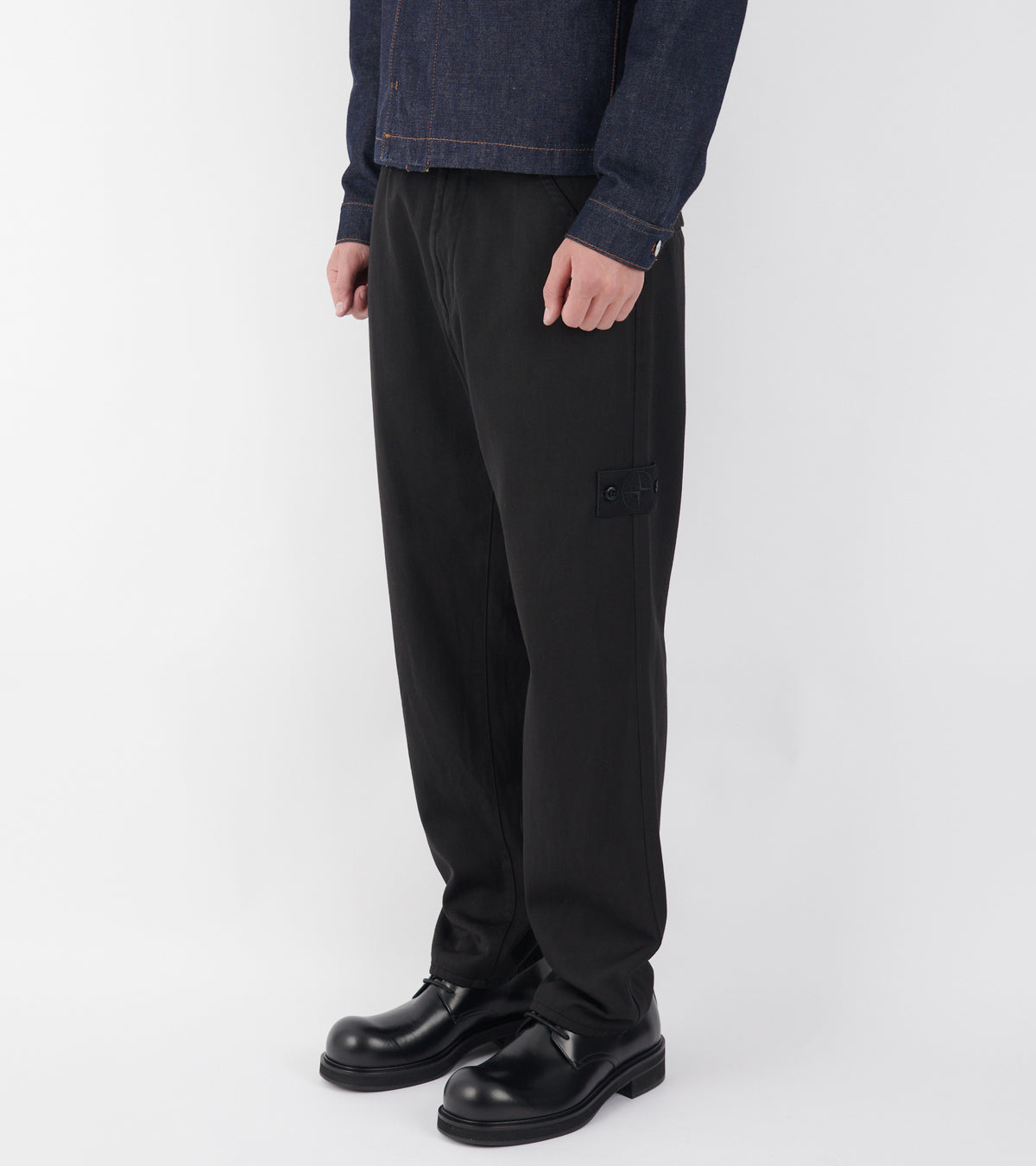 Wool Blend Regular Pants Black