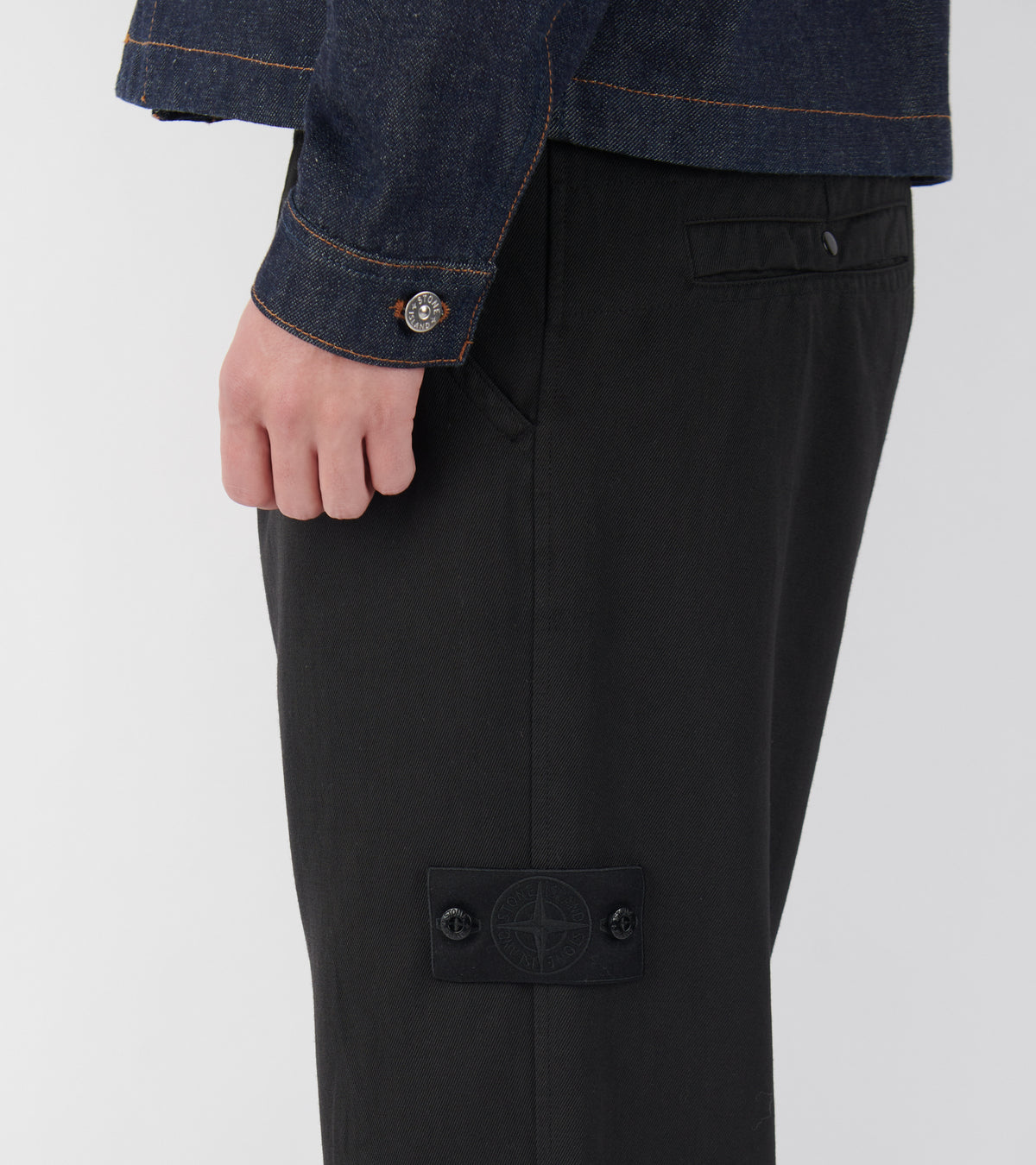 Wool Blend Regular Pants Black