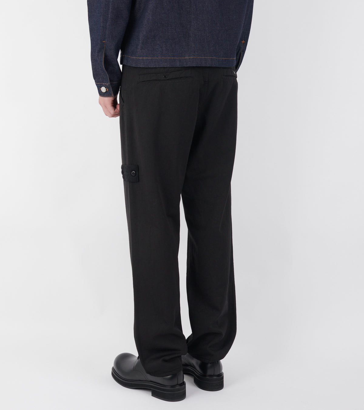 Wool Blend Regular Pants Black