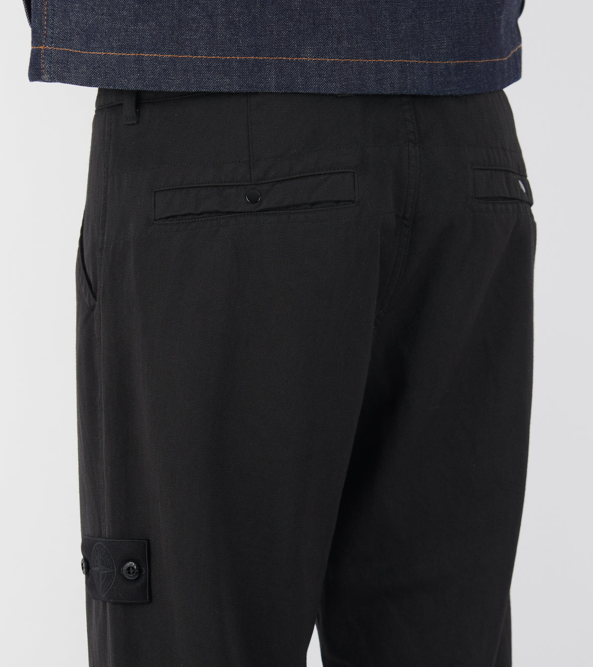 Wool Blend Regular Pants Black