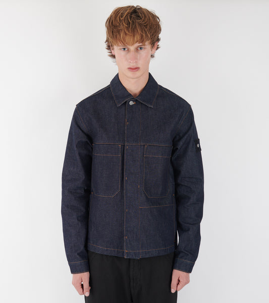 Classic Denim Overshirt Indigo Denim Raw