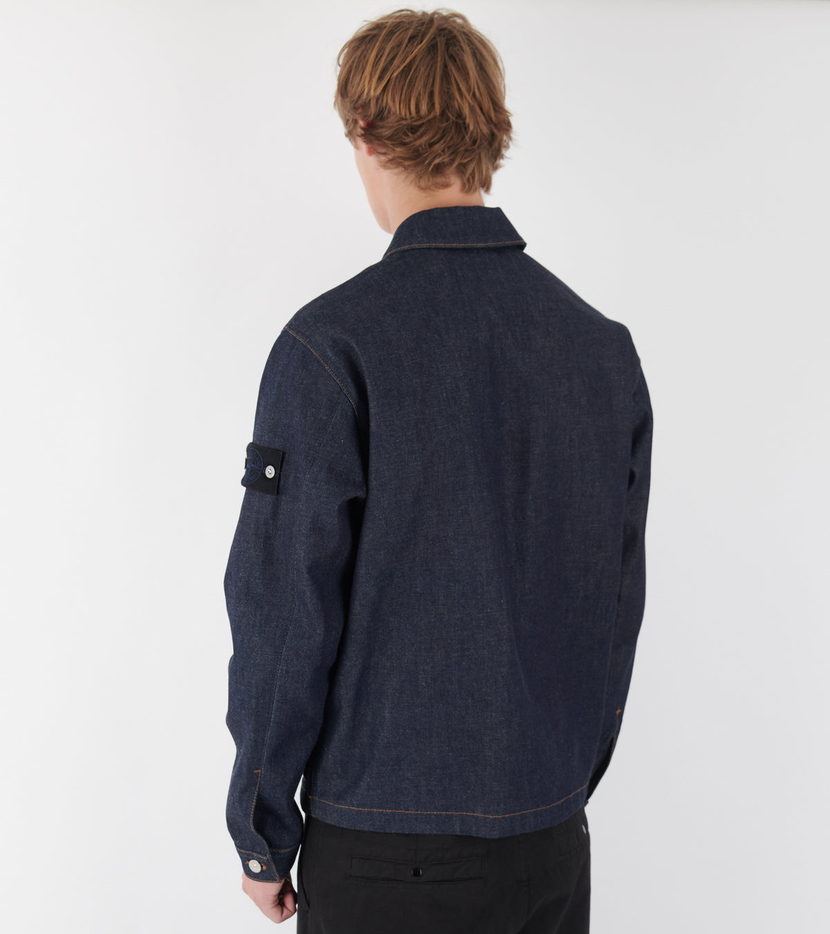 Classic Denim Overshirt Indigo Denim Raw