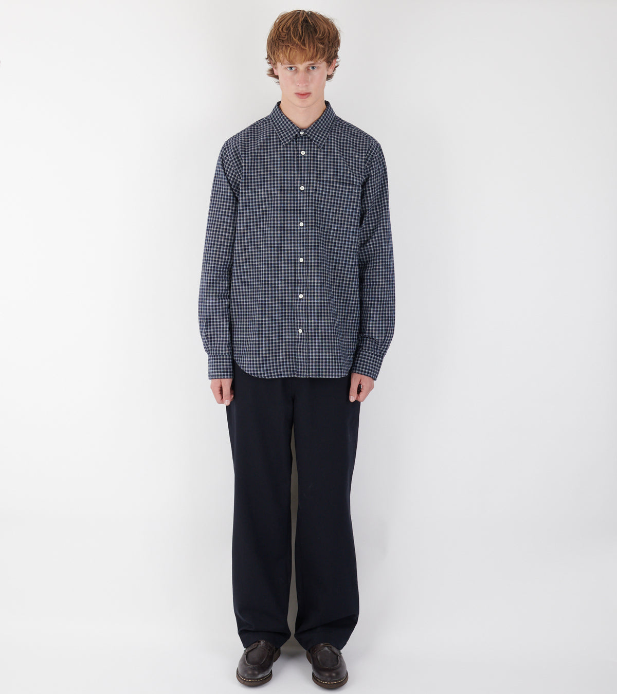 Hengifoss High Waist Cotton Wool Twill Trouser Dark Navy