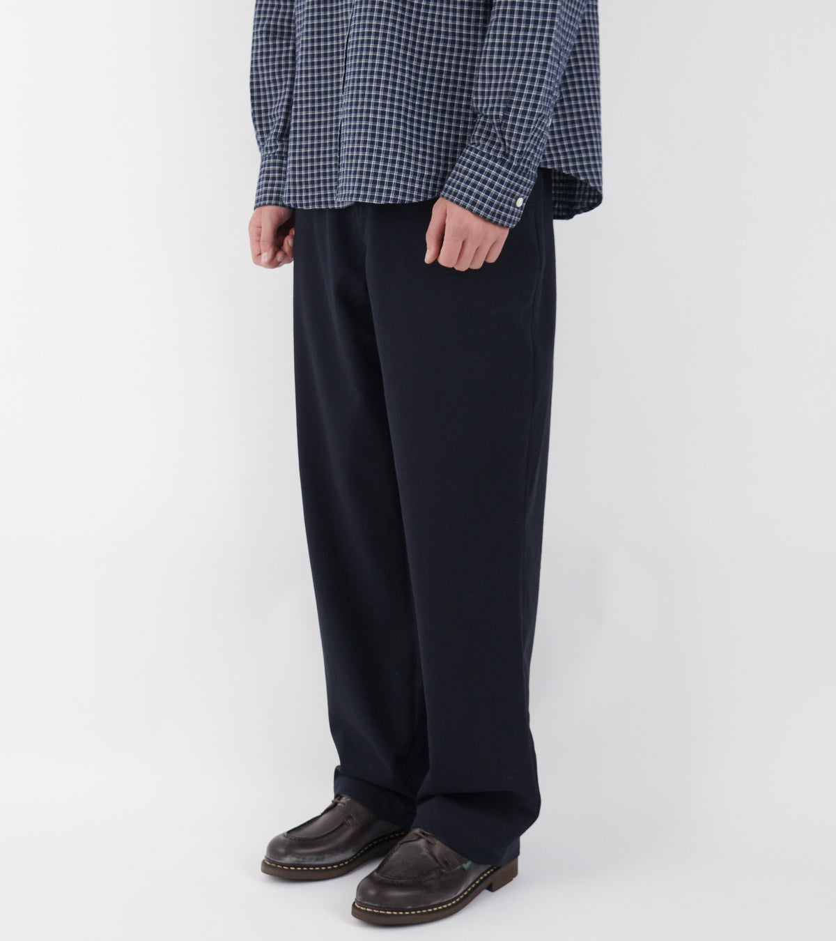 Hengifoss High Waist Cotton Wool Twill Trouser Dark Navy