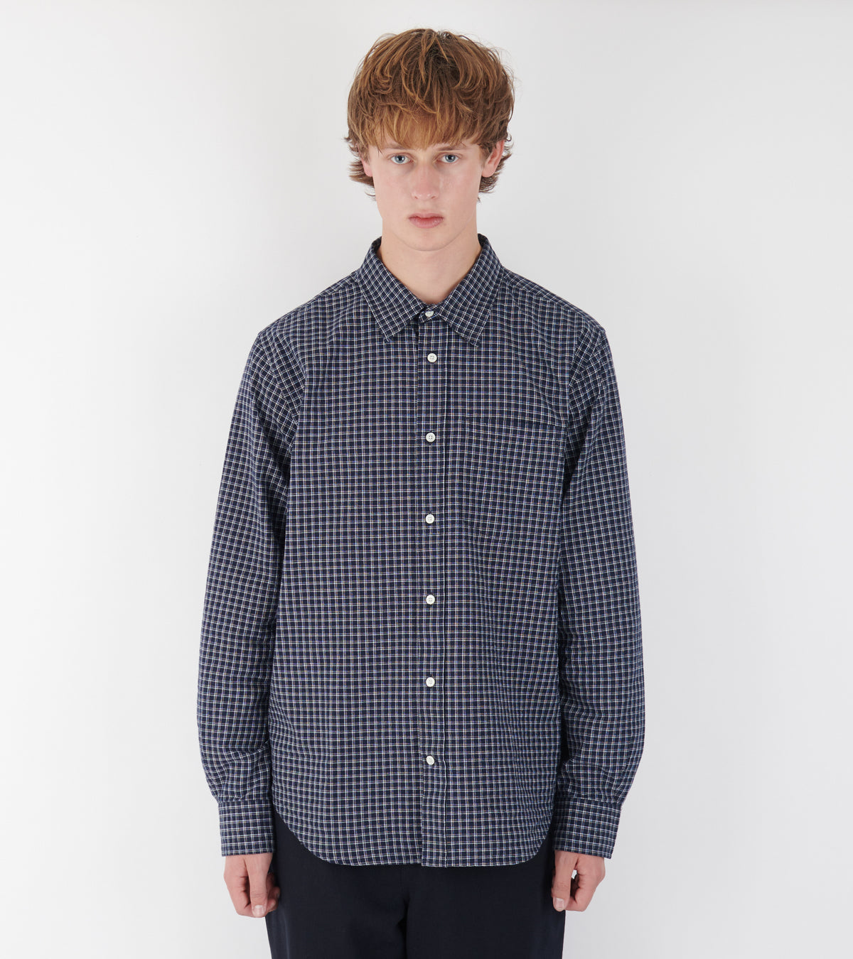 Kongshoved Check Relaxed Shirt Dark Navy Check