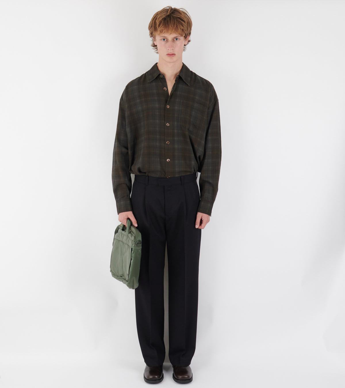 Slack Trouser Coarse Gabardine Black