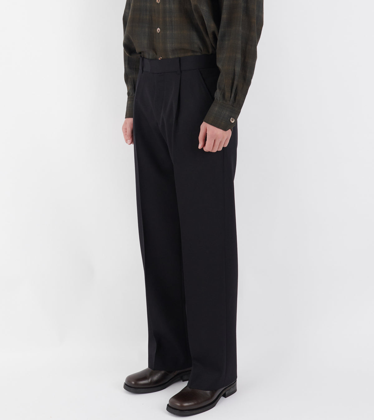 Slack Trouser Coarse Gabardine Black