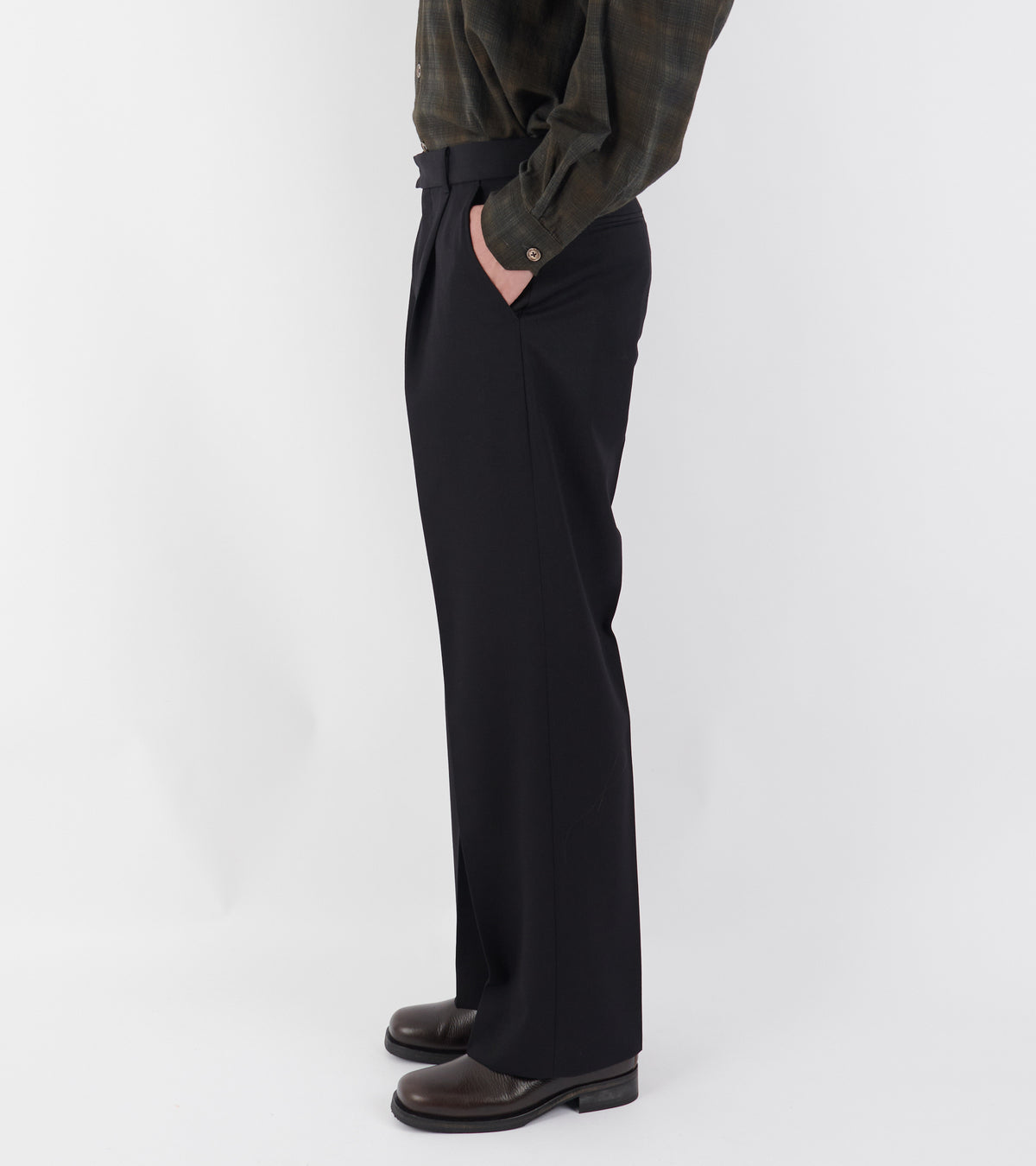 Slack Trouser Coarse Gabardine Black